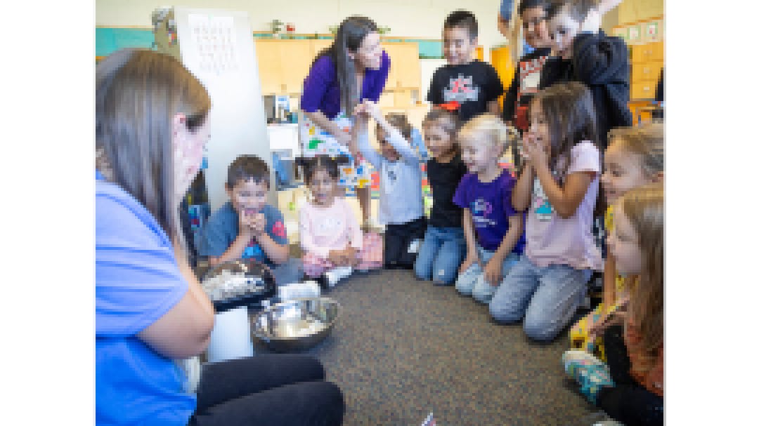 Hillcrest Developmental Preschool sensory activity with popcorn